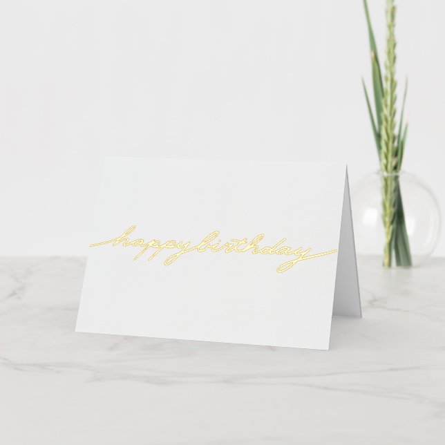 Carte de voeux simple et brillante d'anniversaire  (Recto)