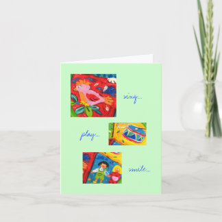 Carte de voeux Sing Play Smile