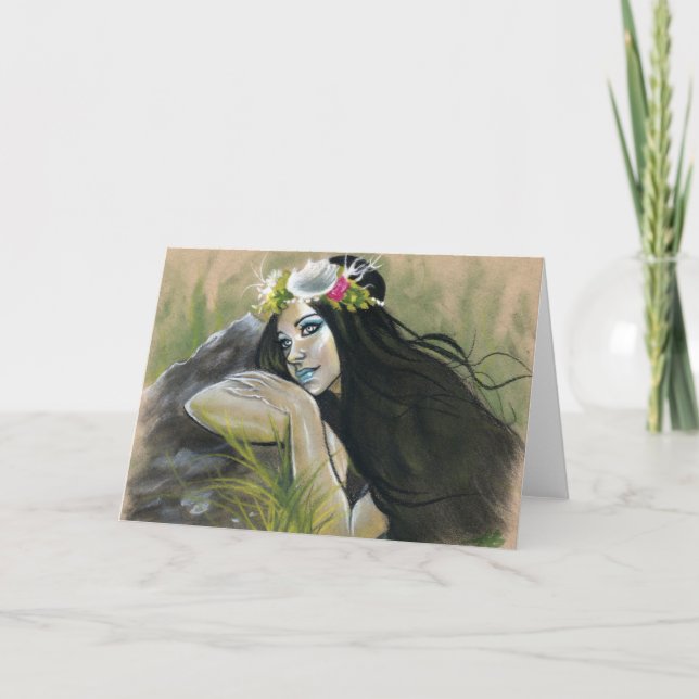 Carte de voeux Siren sirène sombre (Devant)