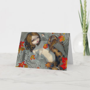 Carte de voeux "Sirène d'automne"