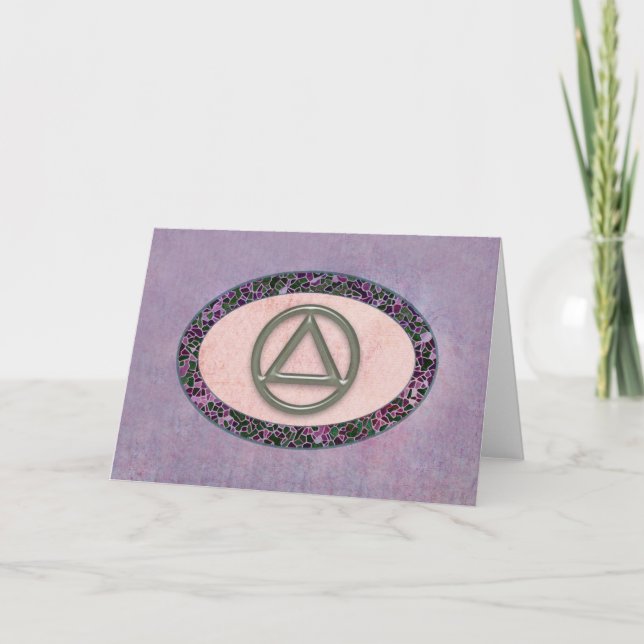 Carte de voeux Sober Sobriety Recovery (Devant)