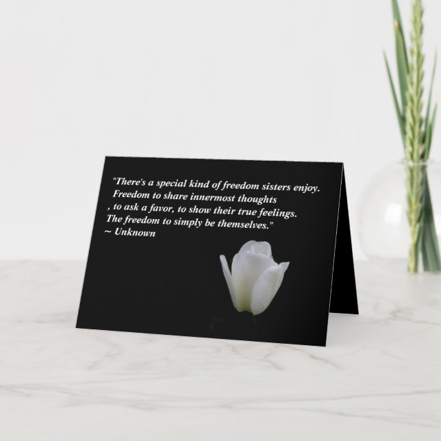 Carte de voeux soeur élégante Tulip (Devant)