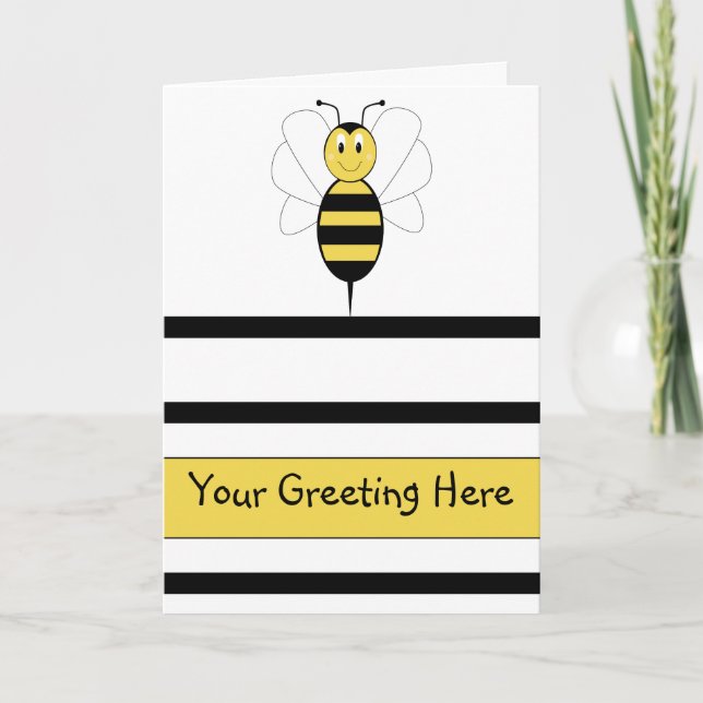 Carte de voeux Souriant Bumble Bee (Devant)