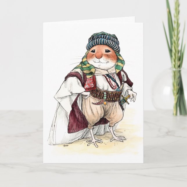 Carte de vœux Souris Valentino (Devant)