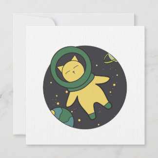 Carte de voeux Space Cat Toutes les occasions