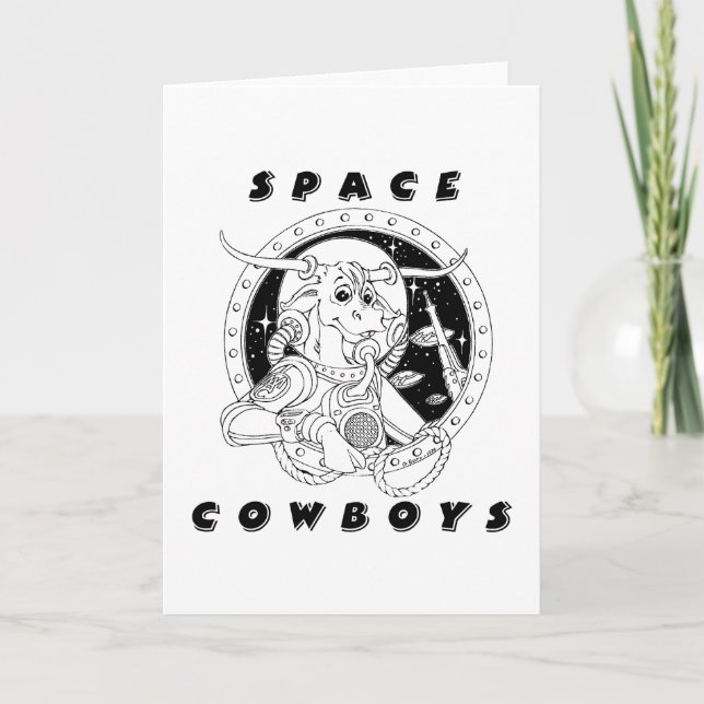 Carte de voeux Space Cowboys (Devant)