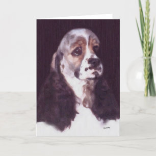 Carte de voeux Spaniel Sable/White Cocker