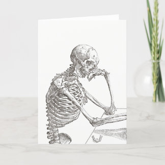 Carte de voeux squelettique humaine