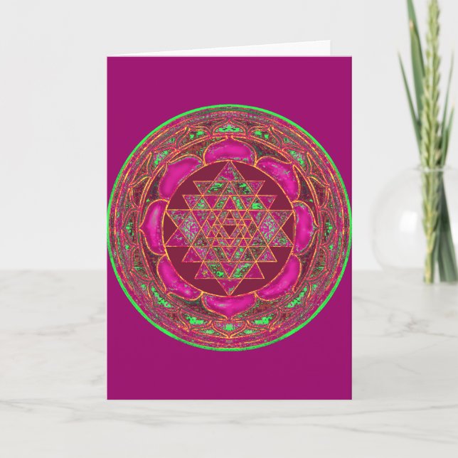 Carte de voeux Sri Lakshmi Yantra Mandala (Devant)