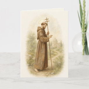 Carte de vœux St. François d'Assise avec prière