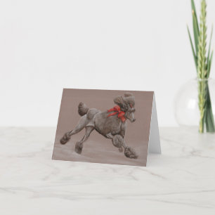 Carte de voeux Standard Poodle Dog Art Canine