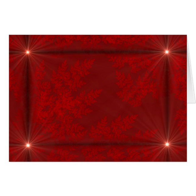 Carte de vœux Starbursts Velvet Rouge (Devant Horizontal)