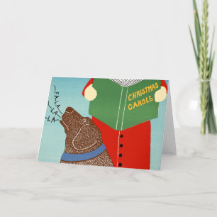 Carte de voeux Stephen Huneck "Christmas Caroling"