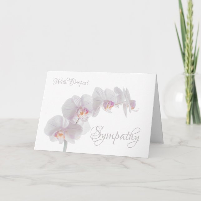 Carte de voeux Subtil Orchid Sympathy (Devant)