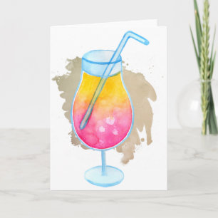 Carte de voeux Summer Hurricane Cocktail