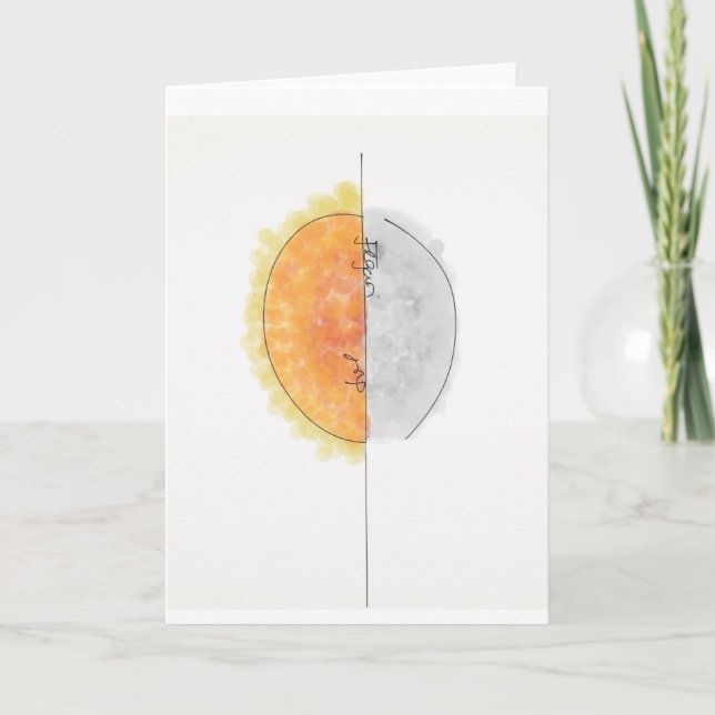 Carte de voeux Sun et Lune (Devant)