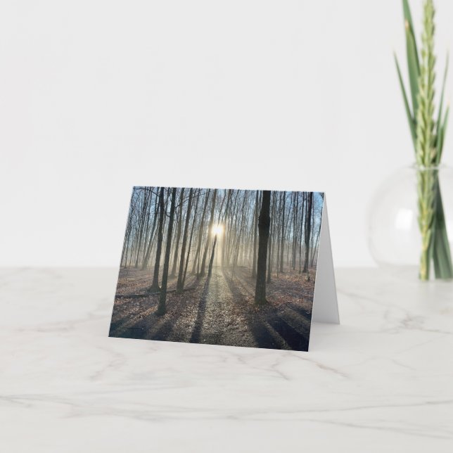 Carte de voeux Sun Peeking Through Trees Landscape (Devant)
