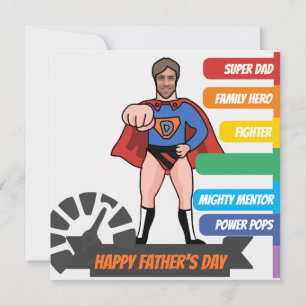 Carte de voeux Superhero Papa