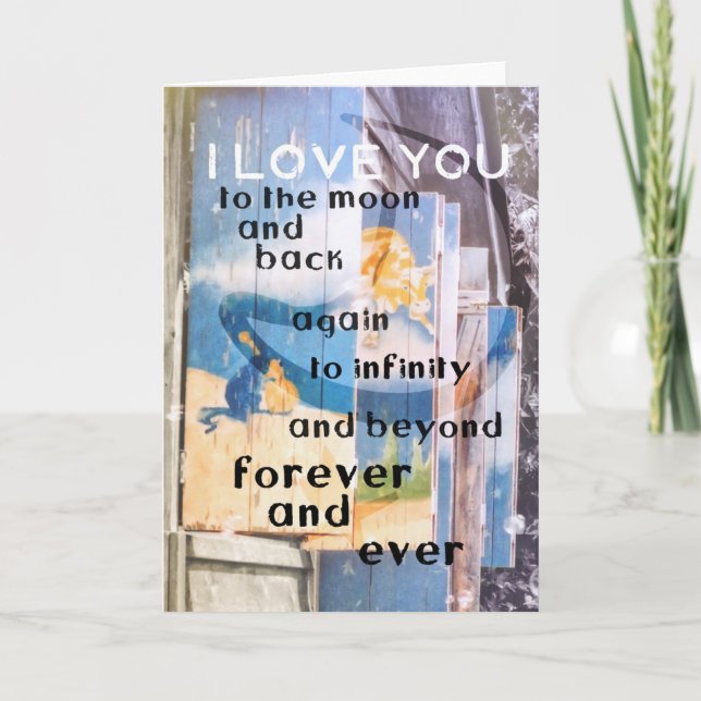 Carte de voeux SUR LA LUNE (Devant)