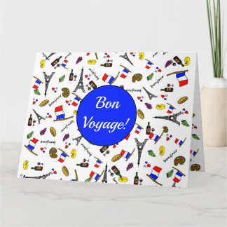 Carte de vœux sur le thème français Bon Voyage