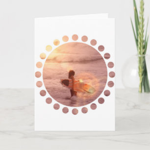Carte de voeux Surfer Girl