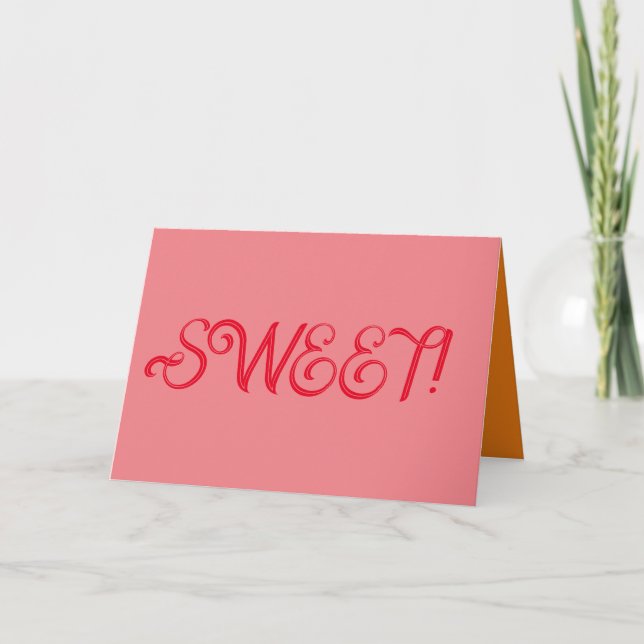 Carte de vœux Sweet Sixteen pliable (Devant)