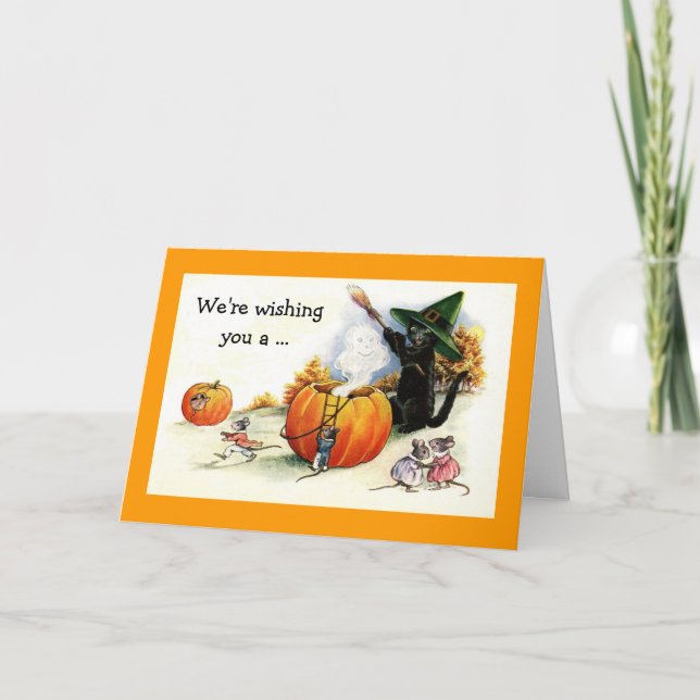 Carte de voeux Sweet Vintage Halloween (Devant)