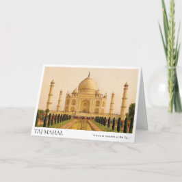 Carte de vœux Taj Mahal Agra | Citation d'amour pe