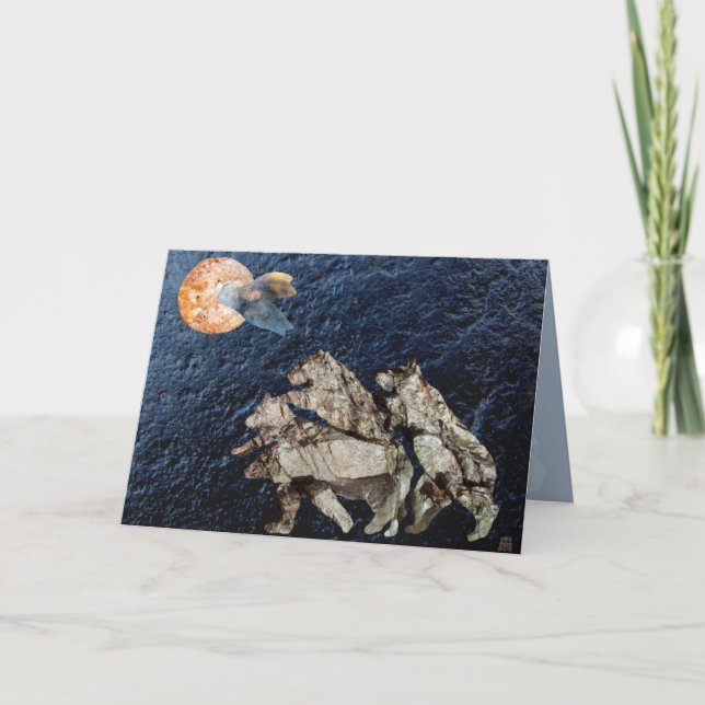 Carte de voeux Tangerine Moon (Devant)