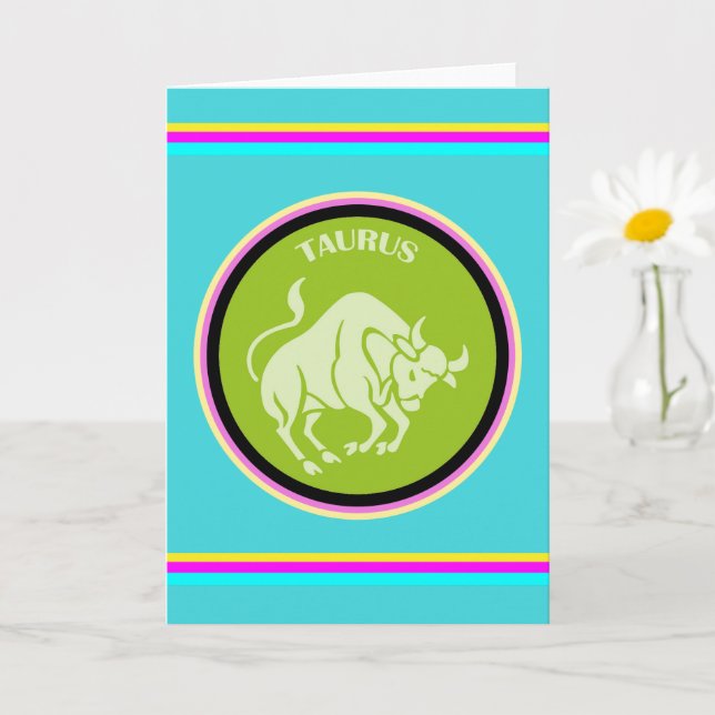 Carte de voeux Taurus (Petite plante)