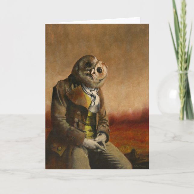 Carte de voeux Tawny Owl Man (Devant)