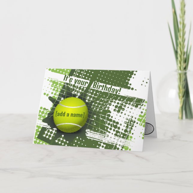 Carte de voeux Tennis Design (Devant)