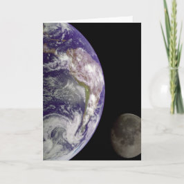Carte de voeux Terre et Lune