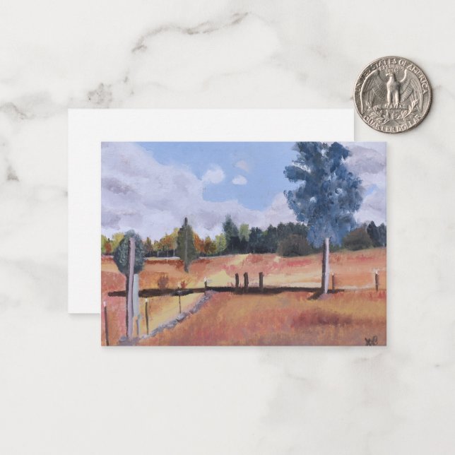 Carte de voeux Texas Ranch (Devant/Arrière en situation)