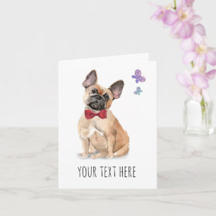 Carte de voeux texte personnalisée Bulldog