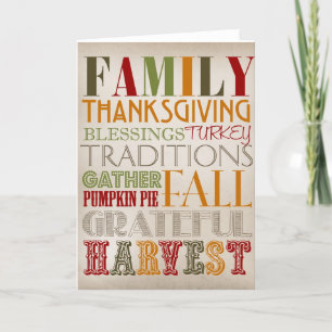 Carte de voeux - Thanksgiving