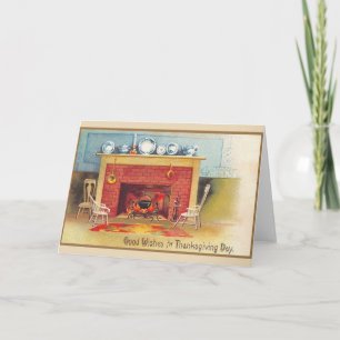 Carte de voeux Thanksgiving Heart vintage