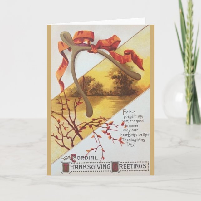 Carte de voeux Thanksgiving vintage (Devant)