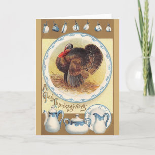 Carte de voeux Thanksgiving vintage