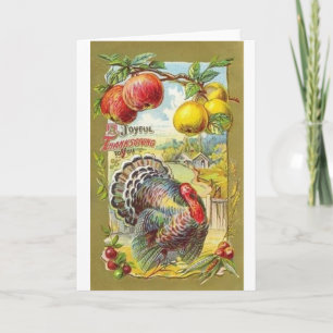 Carte de voeux Thanksgiving vintage