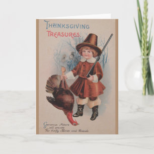 Carte de voeux Thanksgiving vintage