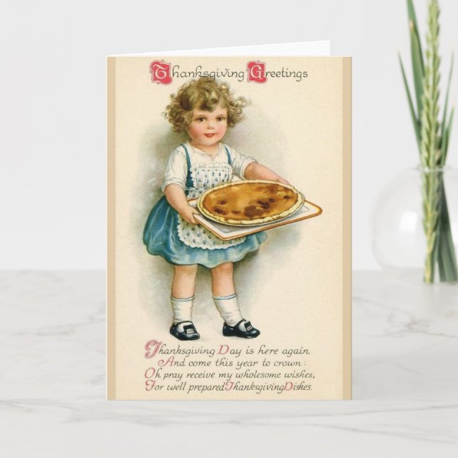 Carte de voeux Thanksgiving vintage (Devant)