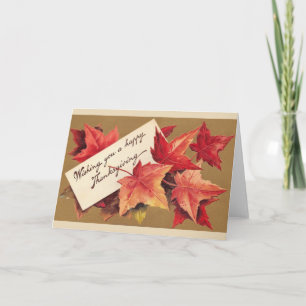 Carte de voeux Thanksgiving vintage