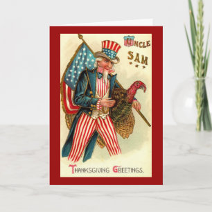 Carte de voeux Thanksgiving vintage