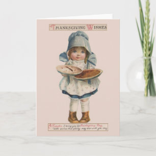 Carte de voeux Thanksgiving vintage Pies