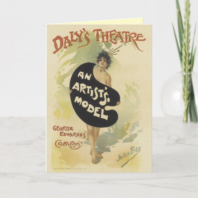 Carte de voeux Théâtre vintage Daly (Devant)