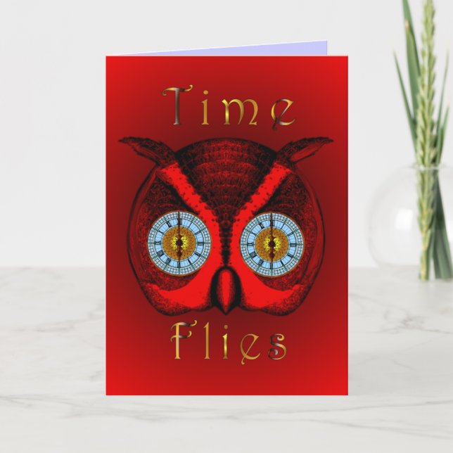 Carte de voeux Time Flies (Devant)