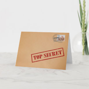 Carte de voeux Top Secret Enveloppe