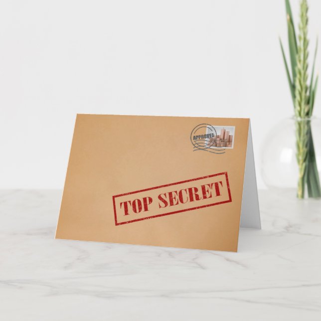 Carte de voeux Top Secret Enveloppe (Devant)