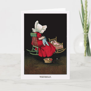 Carte de voeux tôt de Sue de capeline de 1900's